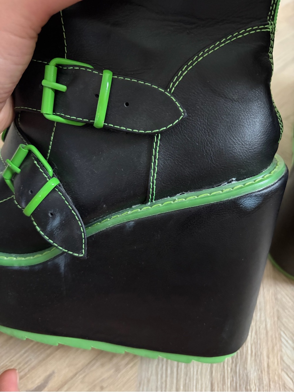 Dolls Kill YRU Dune Alien Boots Size 10 Goth Space Cosplay Platform - Picture 6 of 10